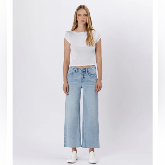 Vervet Denim - Vervet Light Blue Wide-Leg Women Jeans